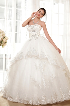 Gorgeous Ball Gown Cinderella Wedding Dress With Lace 