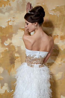 Exquisite 2016 Cocktail Dresses With Feather 
