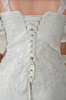 Elegant Straps A-Line Vintage Brides Wedding Dresses