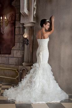 Gorgeous Sweetheart Full Length Trumpet/Mermaid Wedding Dress 