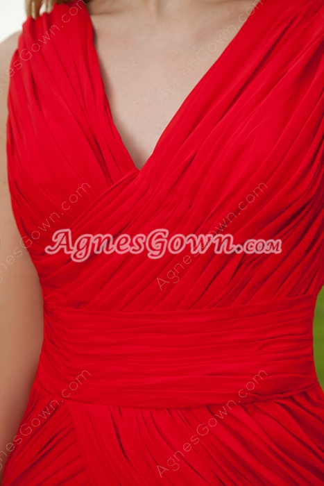 Sheath Mini Length Red Wedding Guest Dress 