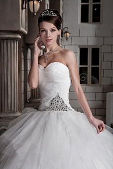 Breathtaking Sweetheart Couture Ball Gown Wedding Dress 2016
