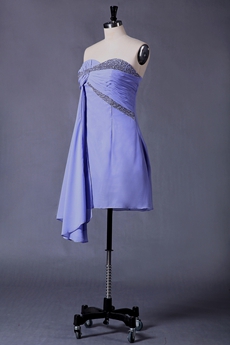 Lavender Chiffon Homecoming Dress Sweetheart Neckline 