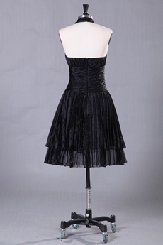 Top Halter Knee Length Black Prom Dress 