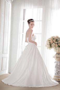 Strapless Floor Length Wedding Gown for Plus Size Brides