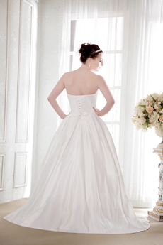 Strapless Floor Length Wedding Gown for Plus Size Brides