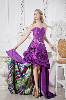 Sweetheart High Low Quinceanera Dress With Detachable Train 