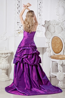 Sweetheart High Low Quinceanera Dress With Detachable Train 