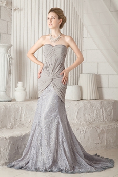 Breathtaking Sweetheart Sheath Full Length Silver Prom Dress 2016
