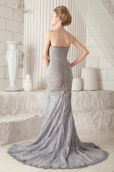 Breathtaking Sweetheart Sheath Full Length Silver Prom Dress 2016