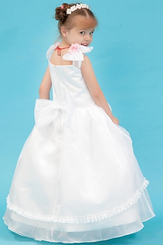 Cute V-Neckline Full Length Tutu Flower Girl Dress 