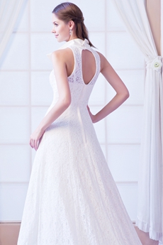 A-line Ivory Lace Jacket Plus Size Wedding Dress 2 pieces 