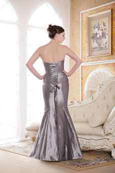 Sweetheart Trumpet/Mermaid Silver Grey Plus Size Mother Dress With Jacket