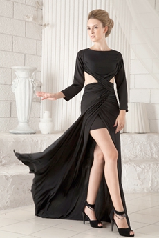 Sexy Long Sleeves Open Back Mother Of The Bride Dress 