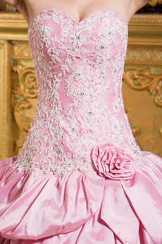 Beautiful Sweetheart Ball Gown Light Pink Quinceanera Dress Dropped Waist 
