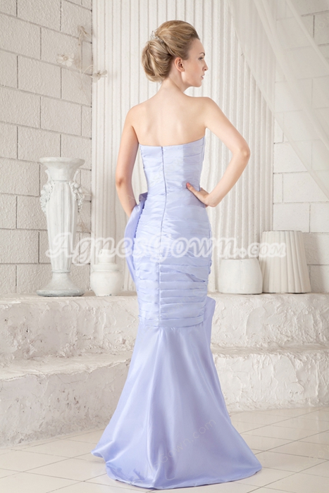 Special Sweetehart Sheath Lavender Prom Dress High Low Hem 