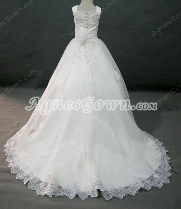 Pretty White Mini Bridal Gown With Bolero 