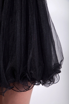 Lovely Sweetheart Puffy Mini Length Black Homecoming Dress 