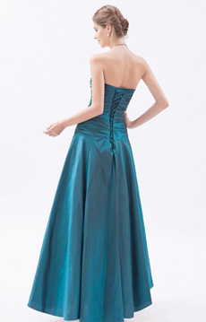 Special Sweetheart Puffy Full Length Taffeta Teal Colored Princess Quinceanera Dress 