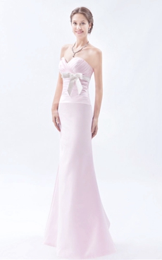 Noble Sweetheart Sheath Floor Length Pearl Pink Mother Of The Bride Dress 