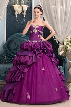 Classy Shallow Sweetheart Ball Gown Plum Quinceanera Dresses Corset Back 