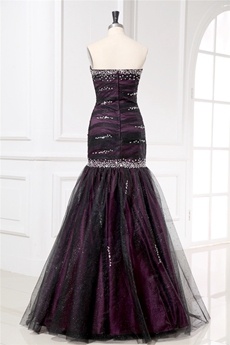 Black and Purple Military Ball Gowns With Diamonds Embellishment 