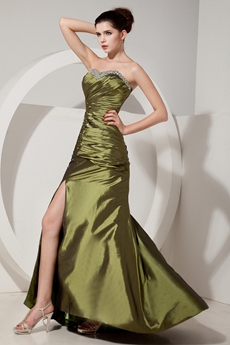 Special Sweetheart Military Green Taffeta Junior Prom Dress With Jacket 
