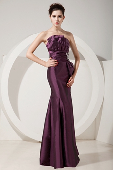 Charming Strapless A-line Grape Colored Mother Of The Bride Drses With Jacket 
