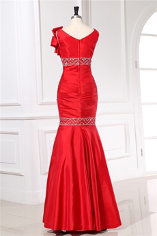 V-Neckline Trumpet/Mermaid Red Evening Dress 