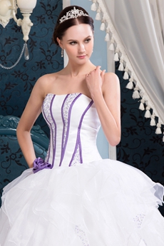 Affordable Dipped Neckline Tutu Full Length Sweet 15 Dresses  