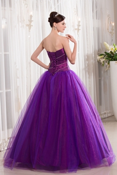 Pretty Sweetheart Neckline Full Length Purple Princess Quinceanera Dress 