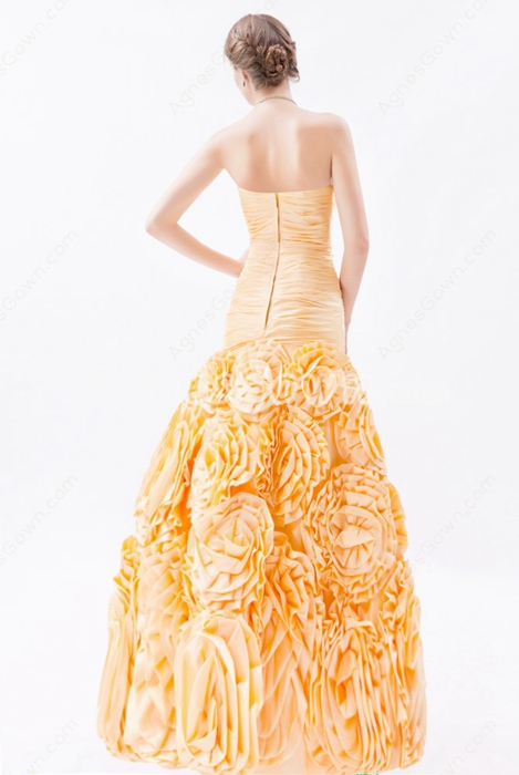 Great Handwork Sweetheart Puffy Floral Quinceanera Dress 
