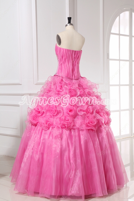 Pretty Pink Quinceanera Dresses with Basque Waistline 
