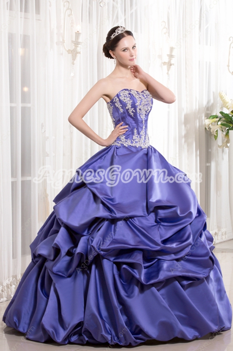 Desirable Shallow Sweetheart Ball Gown Full Length Lavender Quinceanera Dress 