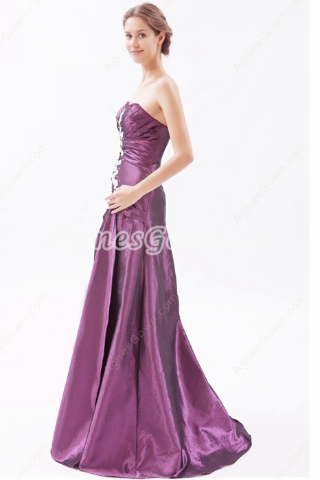 Pretty Sweetheart Grape Taffeta Princess Quinceanera Dress 