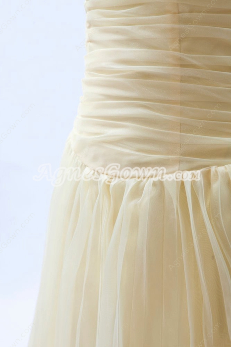 Modern Halter Knee Length Yellow Wedding Guest Dress 