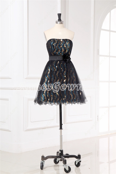 Modern Strapless Little Black Dress 