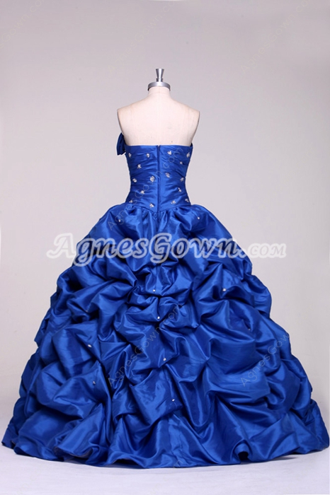 Strapless Royal Blue Beautiful Quinceanera Dresses