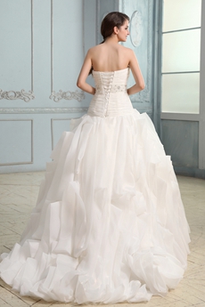 Unique Sweetheart Complicated Wedding Dress Dropped Waist 