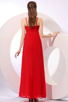 Stunning Spaghetti Straps Empire Ankle Length Plus Size Junior Prom Dress 