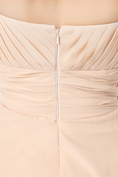 Elegance Sweetheart A-line Knee Length Champagne Wedding Guest Dress 