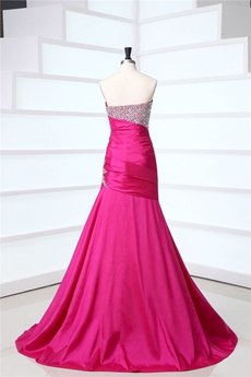 Chic Fuchsia Fitted Evening Dresses