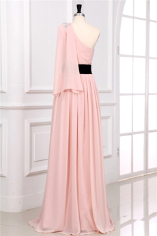 Beautiful Pink One Shoulder Online Evening Dresses