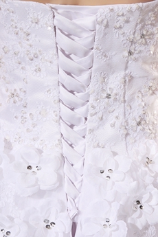 Fairytale Sweetheart Princess Wedding Dress With Daisy Flowers 
