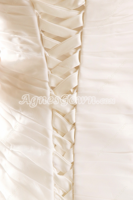 Classy Strapless Neckline A-line White Organza Wedding Dress 2016 With Butterflies