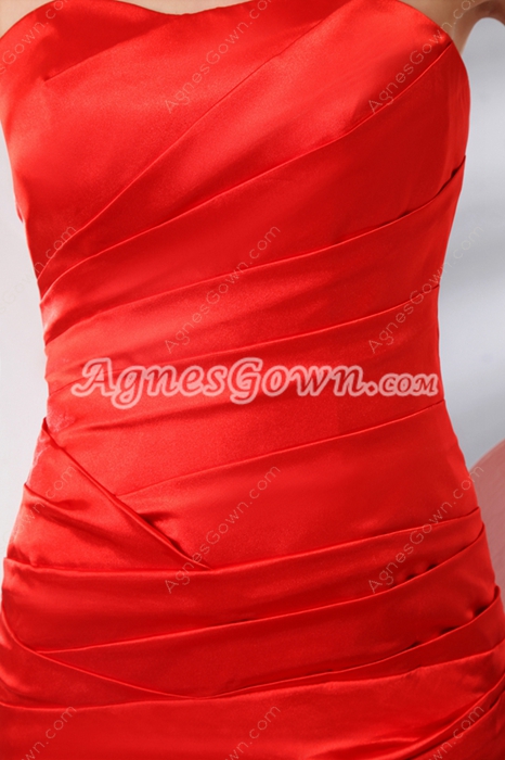 Fashionable Sweetheart Sheath Floor Length Red Pageant Dress