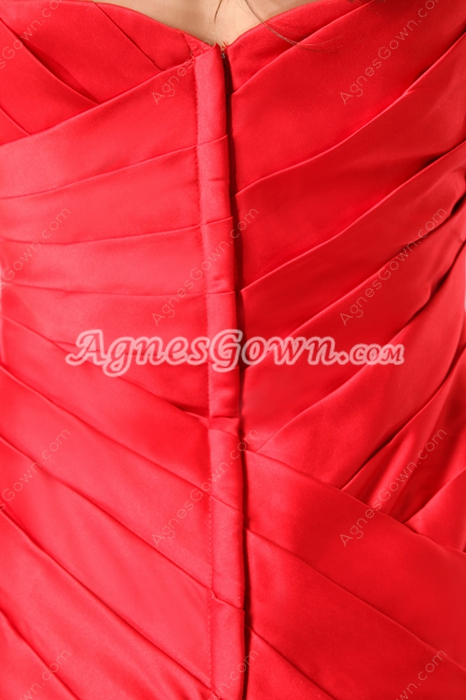 Sexy Sheath Mini Length Red Satin Little Bandage Dress