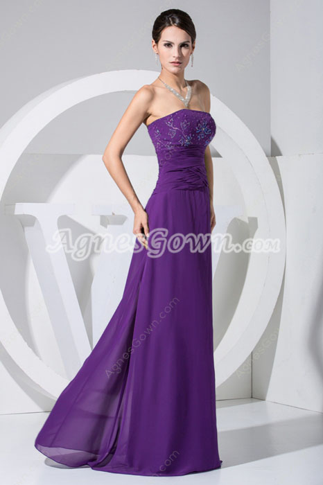 Elegant Violet  Mother Of The Bride Dresses With Beads  