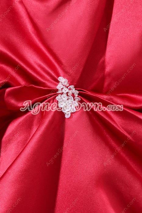 Gothic Sweetheart Neckline Red Ball Gown Mature Wedding Dress 