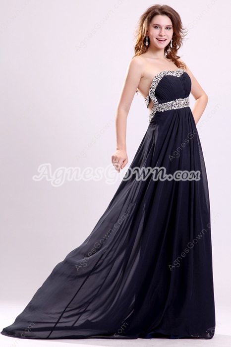 Stylish Shallow Sweetheart Neckline Empire Prom Dress With Great Handwork 